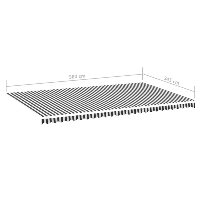 Pânză de rezervă copertină, antracit și alb, 6x3,5 m - WALTI WALTI