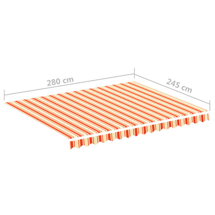 Pânză de rezervă copertină, galben și portocaliu, 3x2,5 m, poliester WALTI