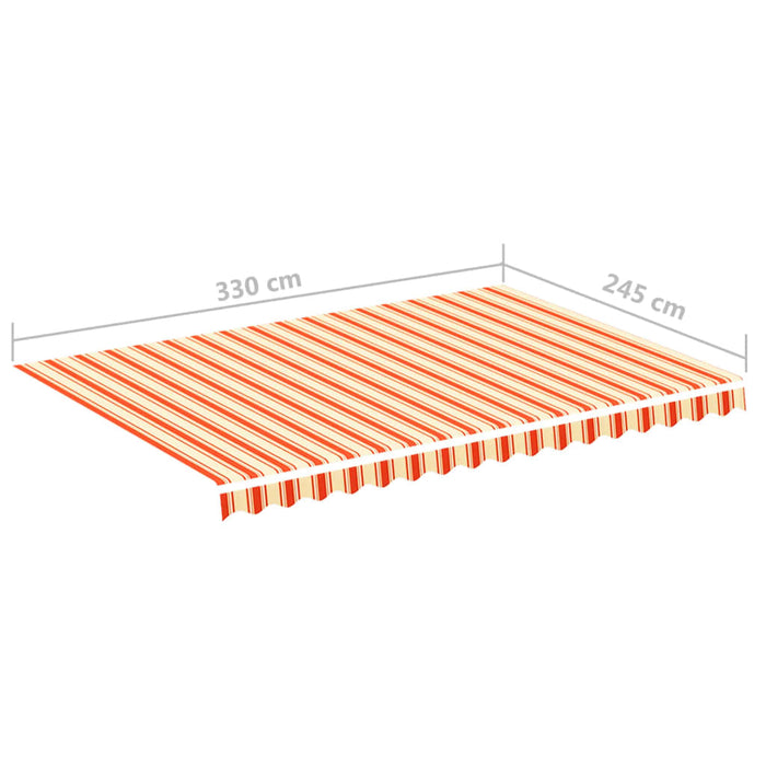 Pânză de rezervă copertină, galben și portocaliu, 3,5x2,5 m, poliester WALTI