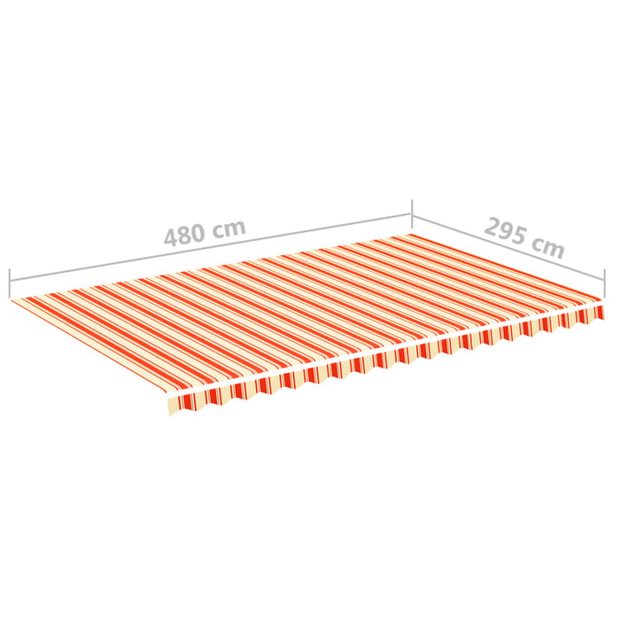 Pânză de rezervă copertină, galben și portocaliu, 5x3 m WALTI