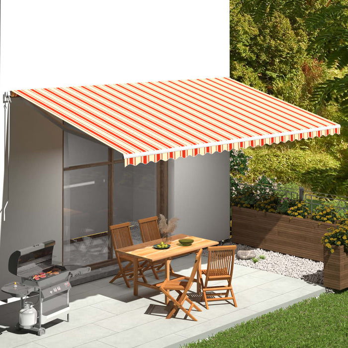 Pânză de rezervă copertină, galben și portocaliu, 6x3,5 m, poliester WALTI