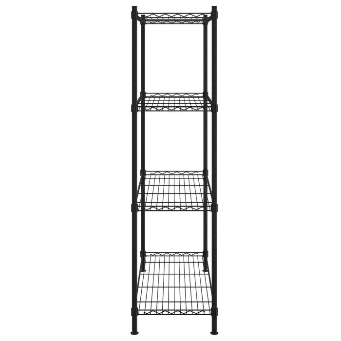 Raft de depozitare, 4 niveluri, negru, 90 x 35 x 137 cm, 200 kg - WALTI WALTI