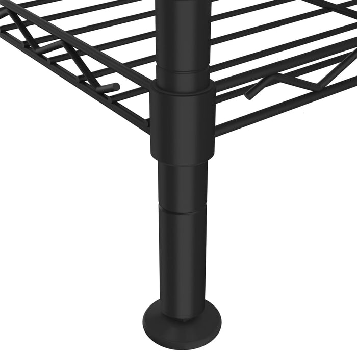 Raft de depozitare, 4 niveluri, negru, 90 x 35 x 137 cm, 200 kg - WALTI WALTI