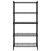 Raft depozitare, 5 niveluri, negru, 90x35x180 cm, 250 kg - WALTI WALTI
