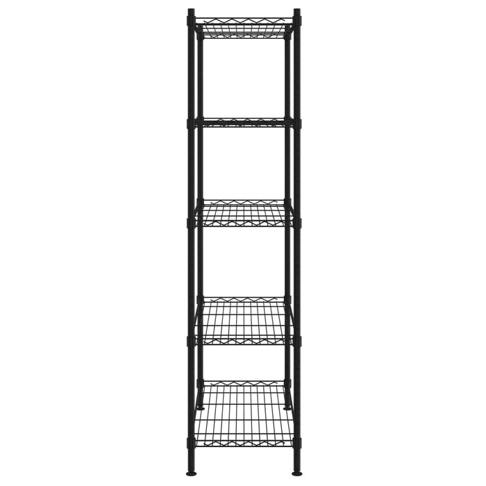 Raft depozitare, 5 niveluri, negru, 90x35x180 cm, 250 kg - WALTI WALTI