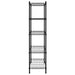 Raft depozitare, 5 niveluri, negru, 90x35x180 cm, 250 kg - WALTI WALTI