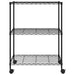 Raft depozitare cu roți, 3 niveluri, negru, 60x35x81cm, 150 kg - WALTI WALTI