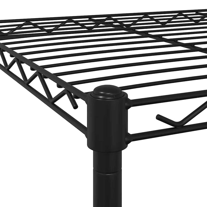 Raft depozitare cu roți, 3 niveluri, negru, 60x35x81cm, 150 kg - WALTI WALTI