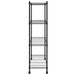 Raft depozitare cu roți 4 niveluri negru 90x35x142 cm 200 kg - WALTI WALTI