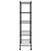 Raft depozitare cu roți 5 niveluri negru 75x35x155 cm 250 kg - WALTI WALTI