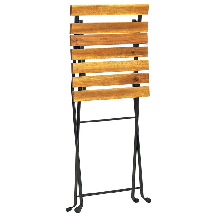 Set mobilier bistro pliabil, 3 piese, lemn masiv de acacia - WALTI WALTI