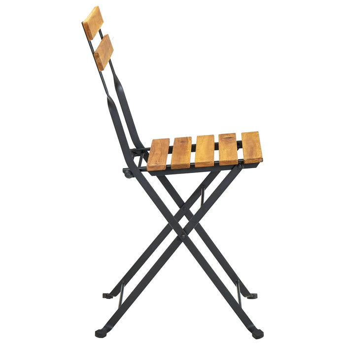Set mobilier bistro pliabil, 3 piese, lemn masiv de acacia - WALTI WALTI
