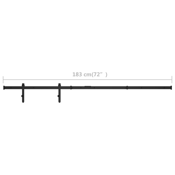 Set glisare ușă mini pentru dulap, oțel carbon, 183 cm - WALTI WALTI