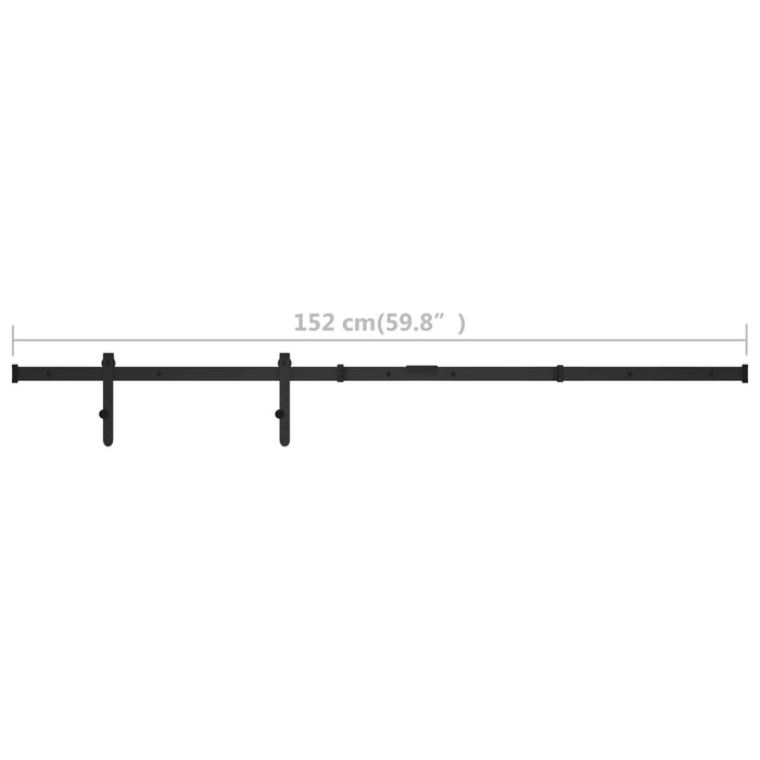 Set glisare ușă mini pentru dulap, oțel carbon, 152 cm - WALTI WALTI