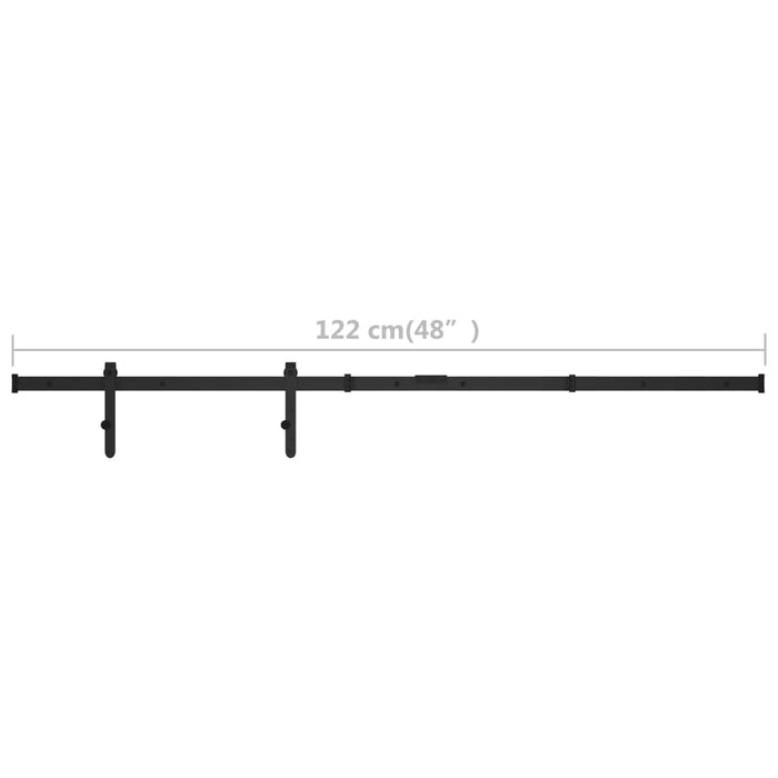 Set glisare ușă mini pentru dulap, oțel carbon, 122 cm WALTI