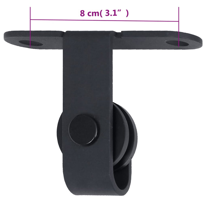 Set glisare ușă mini pentru dulap, oțel carbon, 183 cm - WALTI WALTI