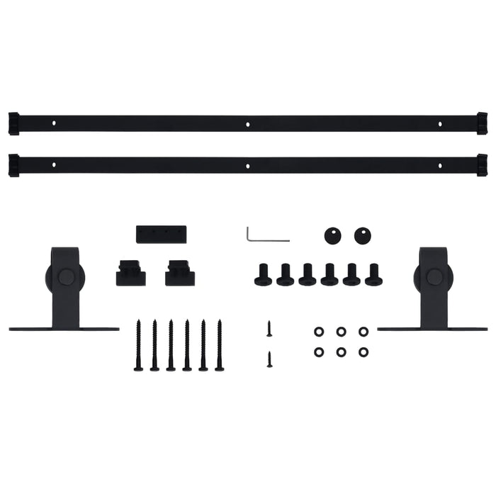 Set glisare ușă mini pentru dulap, oțel carbon, 200 cm - WALTI WALTI