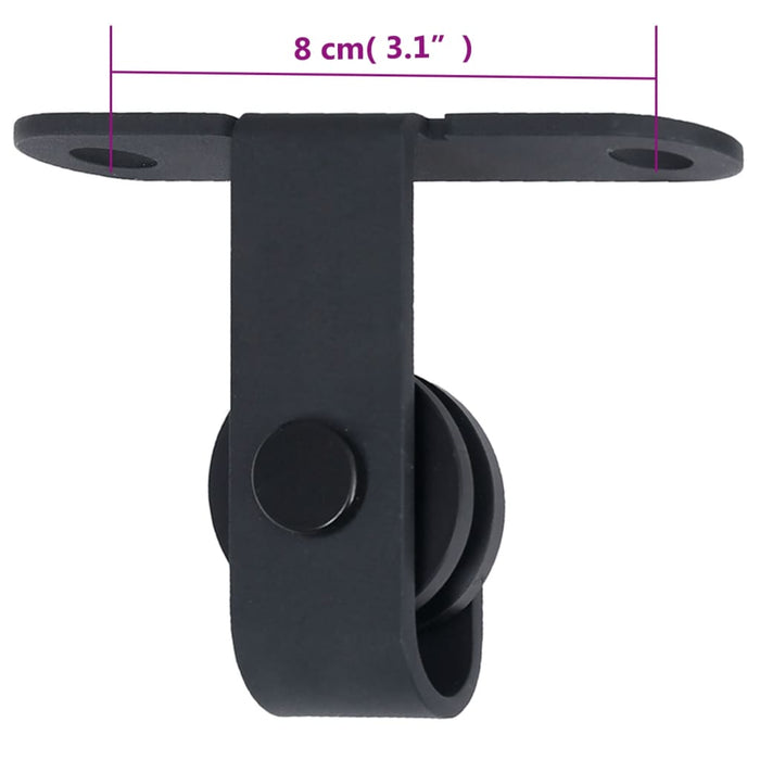 Set glisare ușă mini pentru dulap, oțel carbon, 200 cm - WALTI WALTI