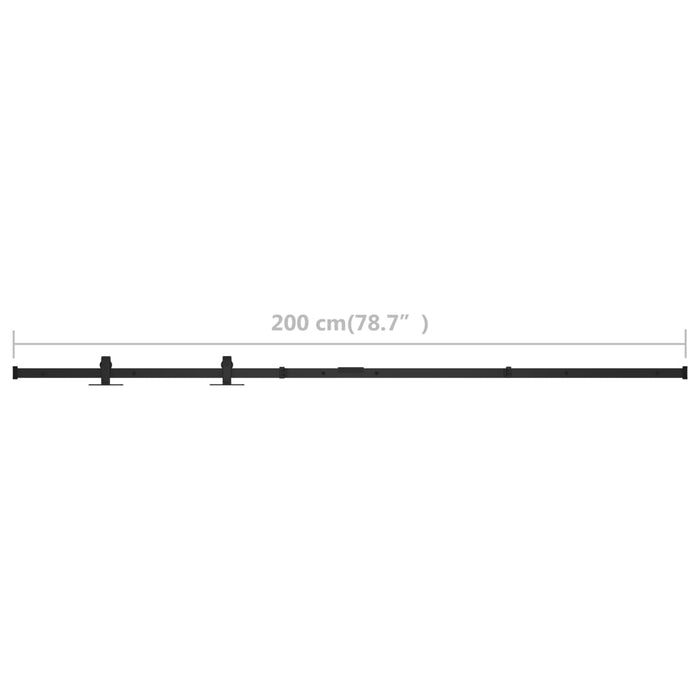 Set glisare ușă mini pentru dulap, oțel carbon, 200 cm - WALTI WALTI