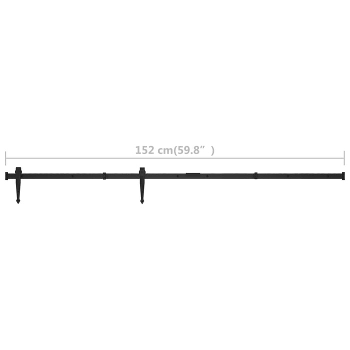 Set glisare ușă mini pentru dulap, oțel carbon, 152 cm WALTI