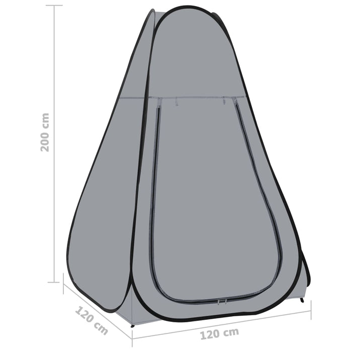 Cort de duș pop-up, gri WALTI