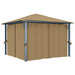 Pavilion cu perdele, gri taupe, 300 x 300 cm, aluminiu - WALTI WALTI
