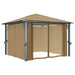 Pavilion cu perdele, gri taupe, 300 x 300 cm, aluminiu - WALTI WALTI