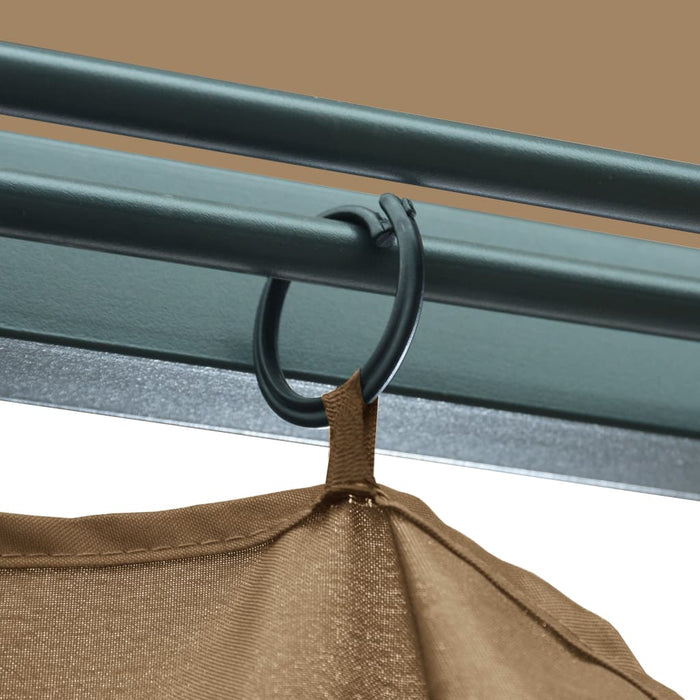 Pavilion cu perdele, gri taupe, 300 x 300 cm, aluminiu - WALTI WALTI