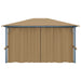 Pavilion cu perdele, gri taupe, 400 x 300 cm, aluminiu - WALTI WALTI