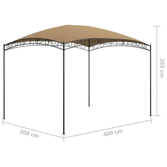 Pavilion, gri taupe, 3x4x2,65 m, 180 g/m² - WALTI WALTI