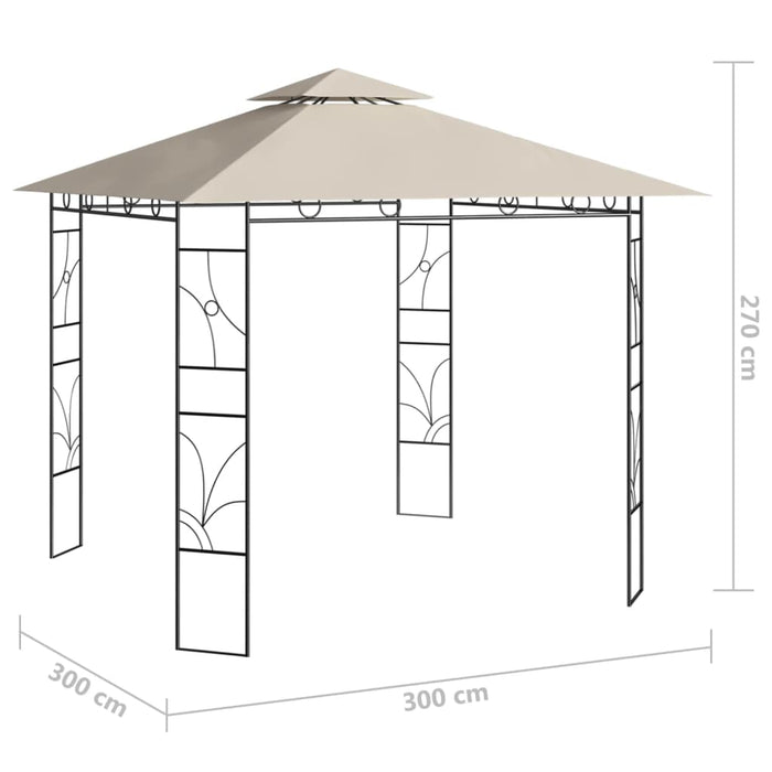 Pavilion, crem, 3x3x2,7 m, 160 g/m² - WALTI WALTI
