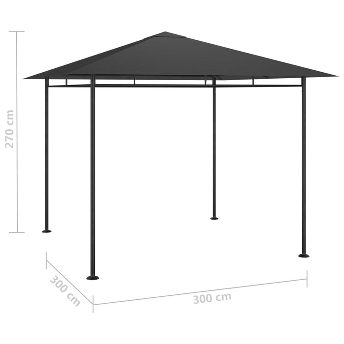 Pavilion, antracit, 3x3x2,7 m, 180 g/m² - WALTI WALTI