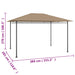 Pavilion, gri taupe, 384x281x270 cm, 180 g/m² - WALTI WALTI