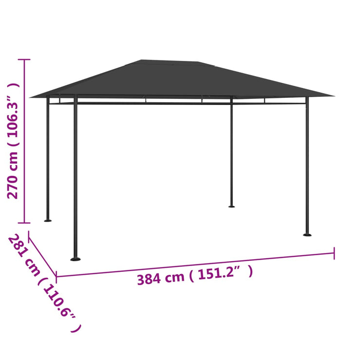 Pavilion, antracit, 384x281x270 cm, 180 g/m² - WALTI WALTI