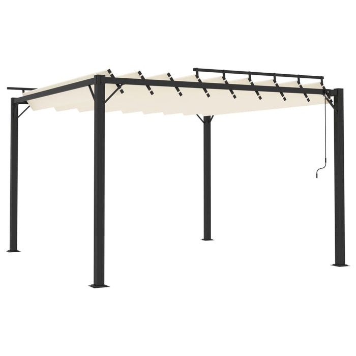Pavilion cu acoperiș jaluzea, crem, 3x3 m, țesătură/aluminiu - WALTI WALTI
