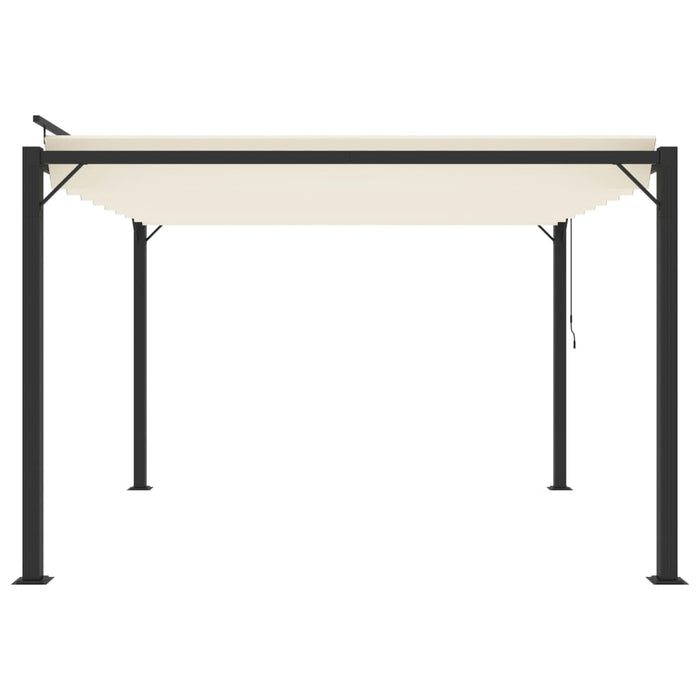 Pavilion cu acoperiș jaluzea, crem, 3x3 m, țesătură/aluminiu - WALTI WALTI