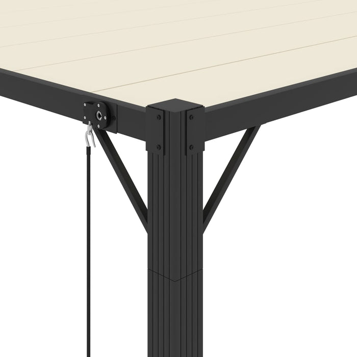 Pavilion cu acoperiș jaluzea, crem, 3x3 m, țesătură/aluminiu - WALTI WALTI
