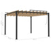 Pavilion cu acoperiș jaluzea gri taupe 3x3 m țesătură&aluminiu - WALTI WALTI