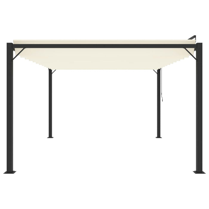 Pavilion cu acoperiș jaluzea, crem, 3x4 m, țesătură/aluminiu - WALTI WALTI