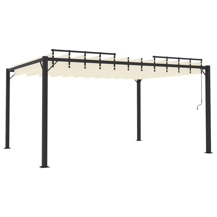 Pavilion cu acoperiș jaluzea, crem, 3x4 m, țesătură/aluminiu - WALTI WALTI