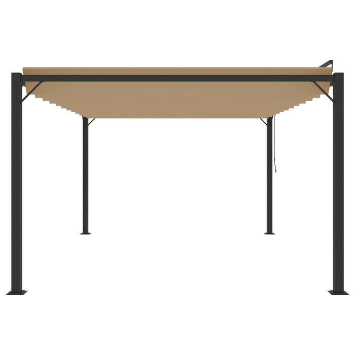 Pavilion cu acoperiș jaluzea gri taupe 3x4 m țesătură&aluminiu - WALTI WALTI
