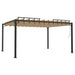 Pavilion cu acoperiș jaluzea gri taupe 3x4 m țesătură&aluminiu - WALTI WALTI