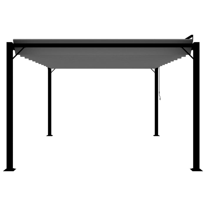 Pavilion cu acoperiș jaluzea antracit 3x4 m țesătură&aluminiu - WALTI WALTI