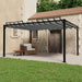Pavilion cu acoperiș jaluzea antracit 3x4 m țesătură&aluminiu - WALTI WALTI