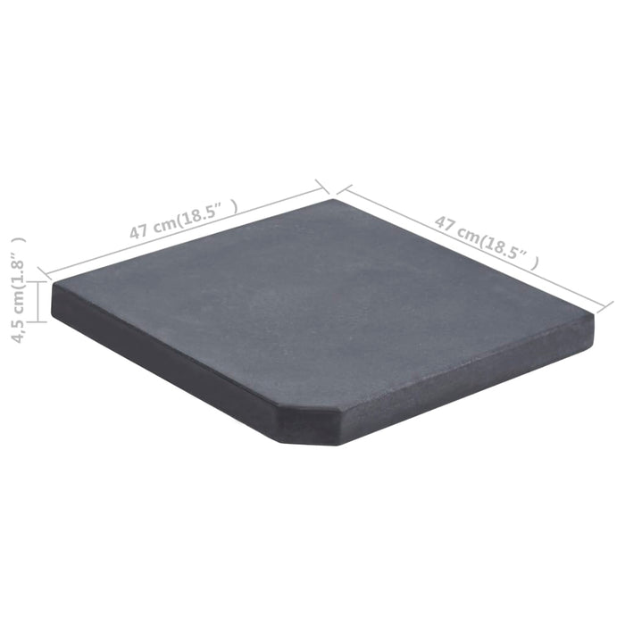 Placă de greutate umbrelă, negru, granit, 25 kg, pătrat - WALTI WALTI