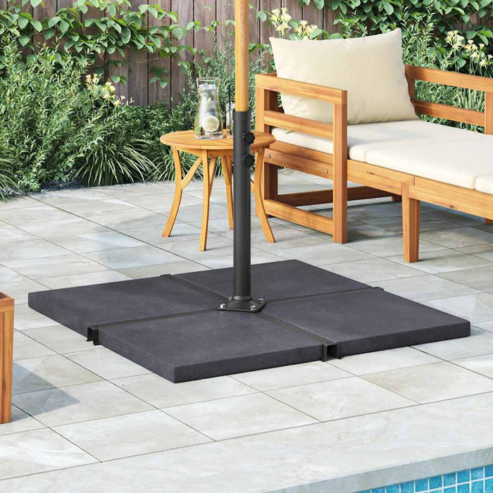 Placă de greutate umbrelă, negru, granit, 25 kg, pătrat - WALTI WALTI
