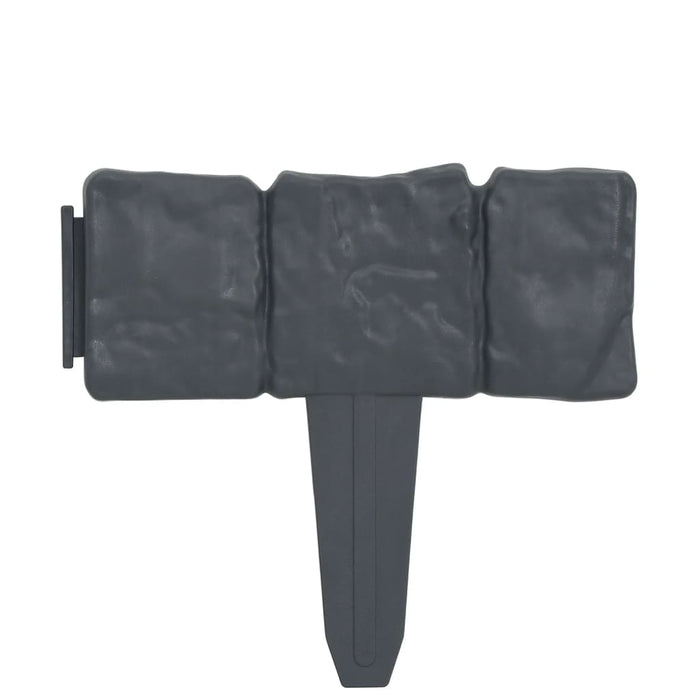 Gard de gazon, 41 buc., 10 m, plastic, aspect piatră - WALTI WALTI