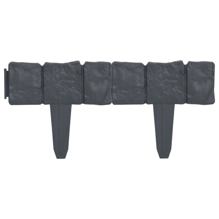 Gard de gazon, 41 buc., 10 m, plastic, aspect piatră - WALTI WALTI