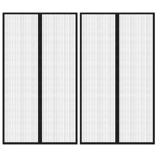 Perdele de ușă anti-insecte cu magnet, 2 buc., negru, 200x80 cm - WALTI WALTI