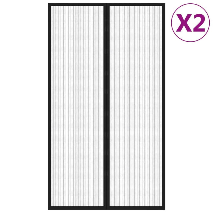 Perdele de ușă anti-insecte cu magnet, 2 buc., negru, 200x80 cm - WALTI WALTI
